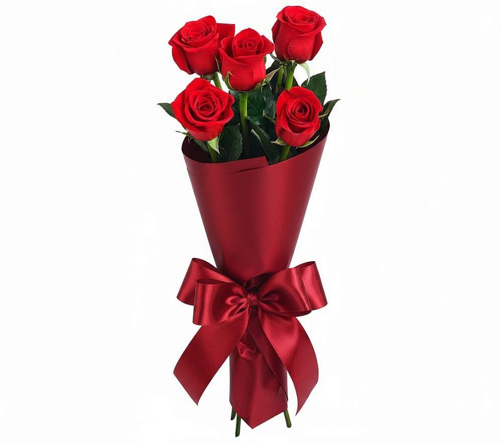 Букет 5 Красных роз Эдлесс Лав в Чалтыре