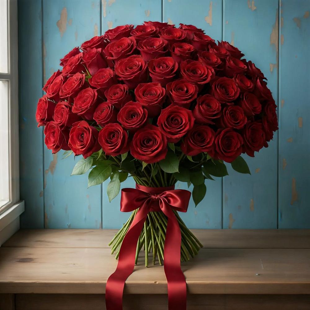 Букет Красные розы Блэк Меджик в Чалтыре