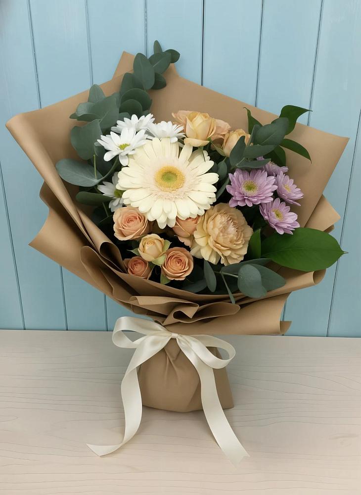 Букет цветов из: Герберы и Хризантемы в Чалтыре