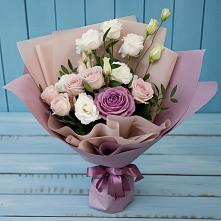 Букет цветов из:  Розы и Лизиантусы в Чалтыре