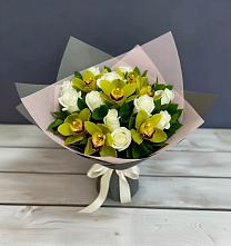 Букет цветов из:  Орхидеи и Розы в Чалтыре