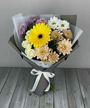 Букет цветов из:  Розы, Герберы и Хризантемы #REPLACE_PRED# Чалтыре