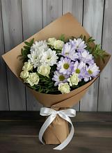 Букет цветов из:  Хризантемы и Розы #REPLACE_PRED# Чалтыре