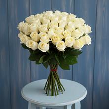 Букет 51 Белая роза Эдлесс Лав в Чалтыре