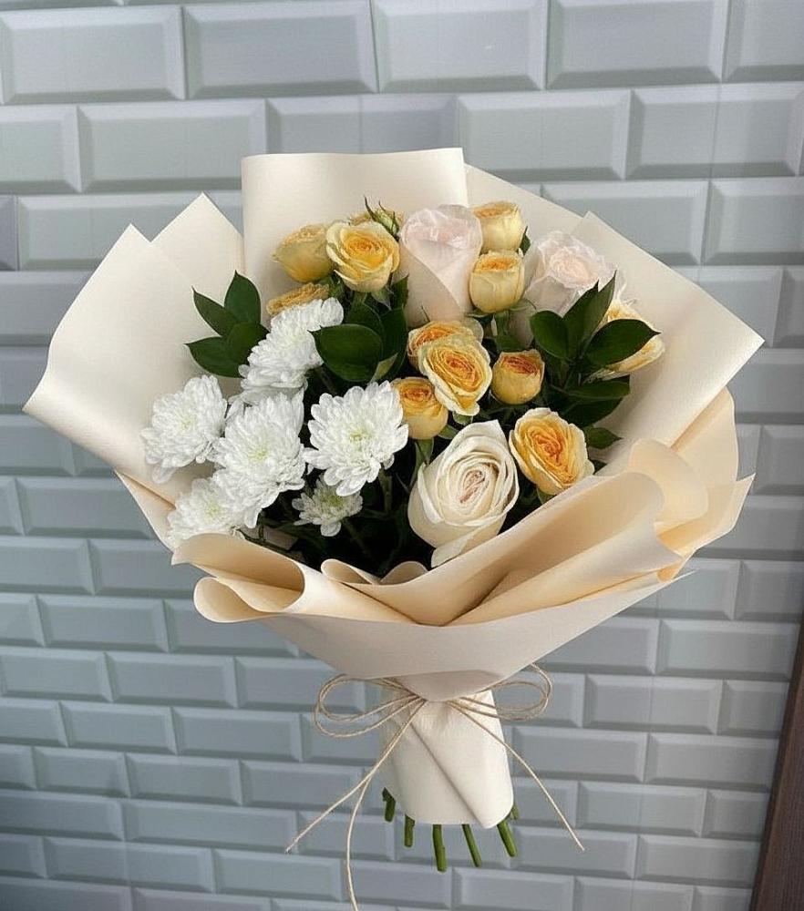 Букет цветов из: Розы и Хризантемы в Чалтыре