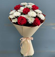 Букет цветов из:  Розы и Хризантемы в Чалтыре