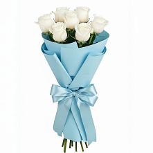 Букет 7 белых роз Проуд в Чалтыре