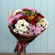 Букет цветов из:  Розы, Хризантемы и Альстромерии в Чалтыре
