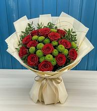 Букет цветов из:  Розы и Хризантемы #REPLACE_PRED# Чалтыре