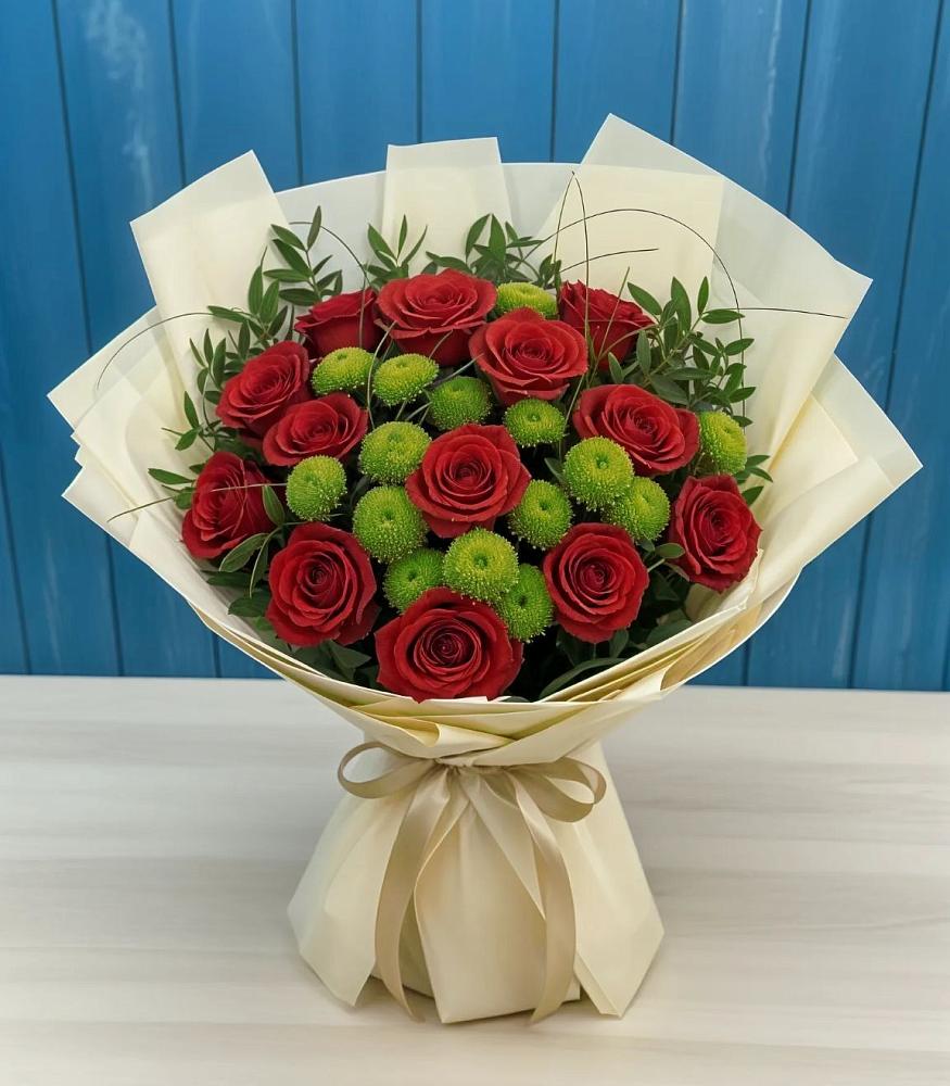 Букет цветов из: Розы и Хризантемы в Чалтыре